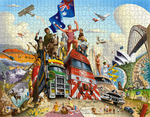 Jim's Classic '100 Aussie Icons'- 4.5mm Wooden Jigsaw Puzzle.