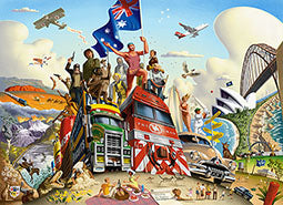 Jim's Classic '100 Aussie Icons'-   4.5mm Wooden Jigsaw Puzzle.