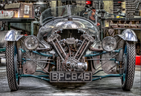 1934 Morgan Super Sports - 3 Wheeler - 4.5mm Wooden Jigsaw Puzzle
