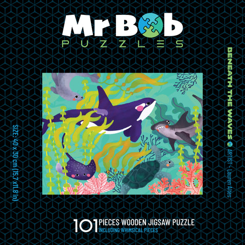 Beneath the Waves - 4.5mm Thick Wooden Jigsaw Puzzle
