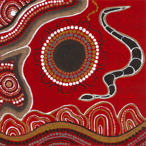 Kevin's, Noongar Six Seasons - 'Birak; - 4.5mm Wooden Jigsaw Puzzle