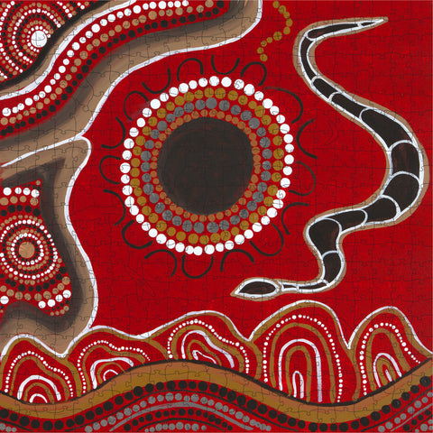 Kevin's, Noongar Six Seasons - 'Birak; - 4.5mm Wooden Jigsaw Puzzle