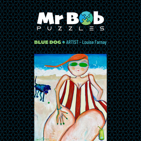 Blue Dog - 4.5mm Thick Wooden Jigsaw Puzzle