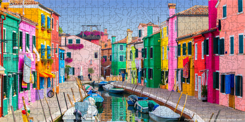 Burano, Italy - 4.5mm Wooden Jigsaw Puzzle