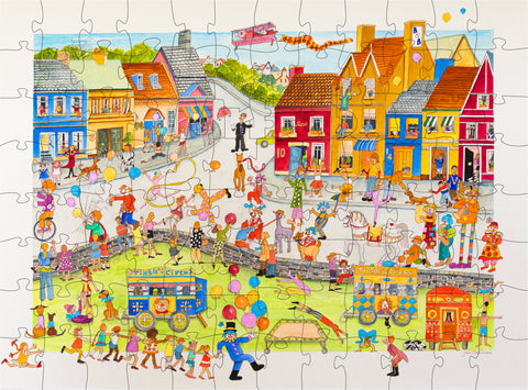 Jan's, 'Circus Comes To Town' -4.5mm Wooden Jigsaw Puzzle