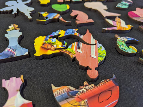 Burano, Italy - 4.5mm Wooden Jigsaw Puzzle