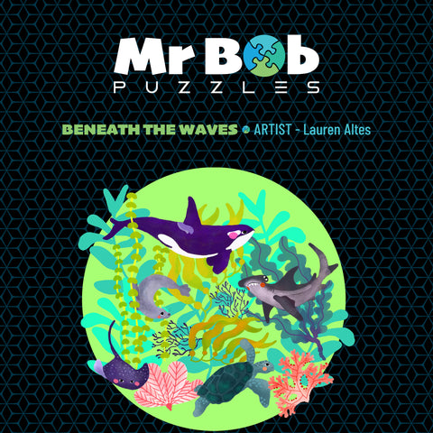 Beneath the Waves -4.5mm Wooden Round Jigsaw Puzzle