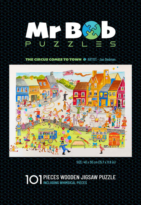 Jan's, 'Circus Comes To Town' -4.5mm Wooden Jigsaw Puzzle