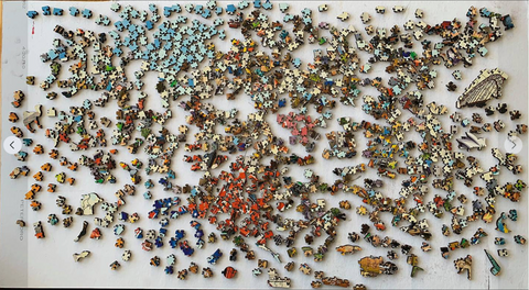 Jim's. 'World's Smallest! A3 1001 pieces'- 4.5mm Thick Wooden Jigsaw Puzzle