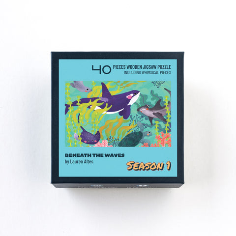 Lauren's, Beneath The Waves - 4.5mm thick, MINI Wooden Jigsaw Puzzle