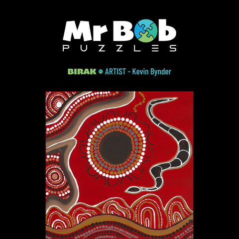 Kevin's, Noongar Six Seasons - 'Birak; - 4.5mm Thick  Wooden Jigsaw Puzzle