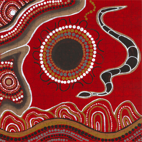 Kevin's, Noongar Six Seasons - 'Birak; - 4.5mm Thick  Wooden Jigsaw Puzzle