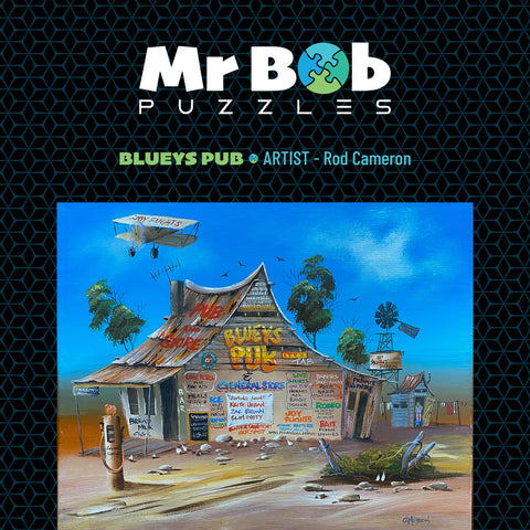 Rod's, 'Blueys Pub'-  4.5mm Thick Wooden Jigsaw Puzzle