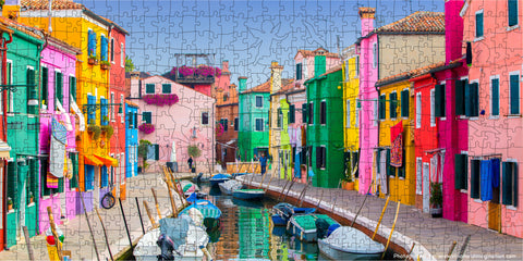 Burano, Italy - 4.5mm Thick Wooden Jigsaw Puzzle