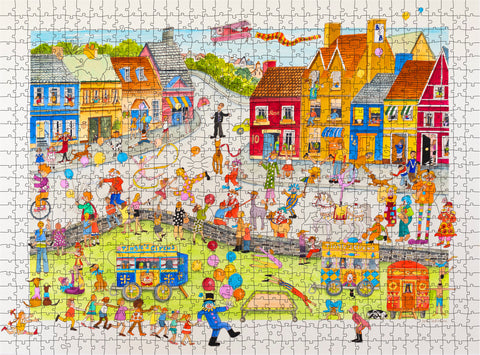Jan's, 'Circus Comes To Town' -4.5mm thick Wooden Jigsaw Puzzle