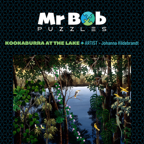 Kookaburra At The Lake- 4.5mm Thick Wooden Jigsaw Puzzle